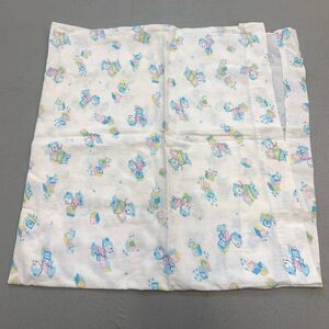 Vintage baby blanket bear and blocks g02